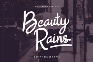 Beauty Rains: A Handwritten Brush Typeface for Creative Expression