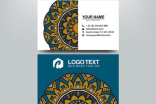Business Card Vintage Decorative Elements and Oriental Pattern Designs