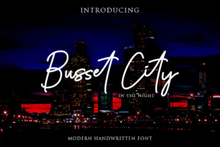 Discover the Charm of Busset City: A Handmade Script Font for Modern Design