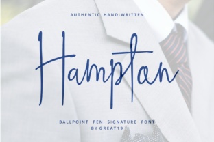 Hampton: A Hand-Written Signature Font for Authentic Design