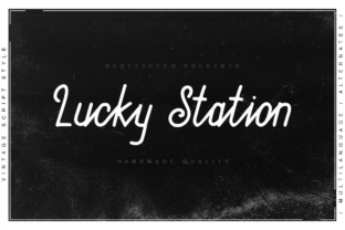 Lucky Station: A Handmade Calligraphy Font for Creative Projects