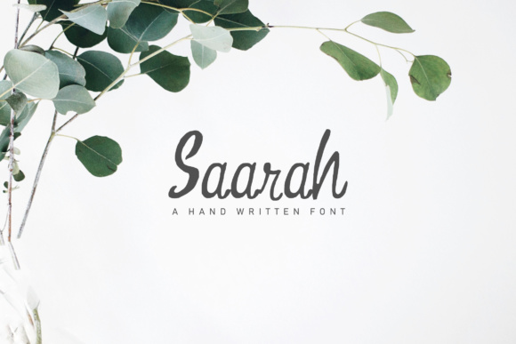 Saarah: A Handmade Script Font for Creative Expression