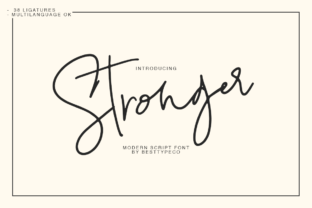 Stronger: A Handmade Calligraphy Font for Creative Projects